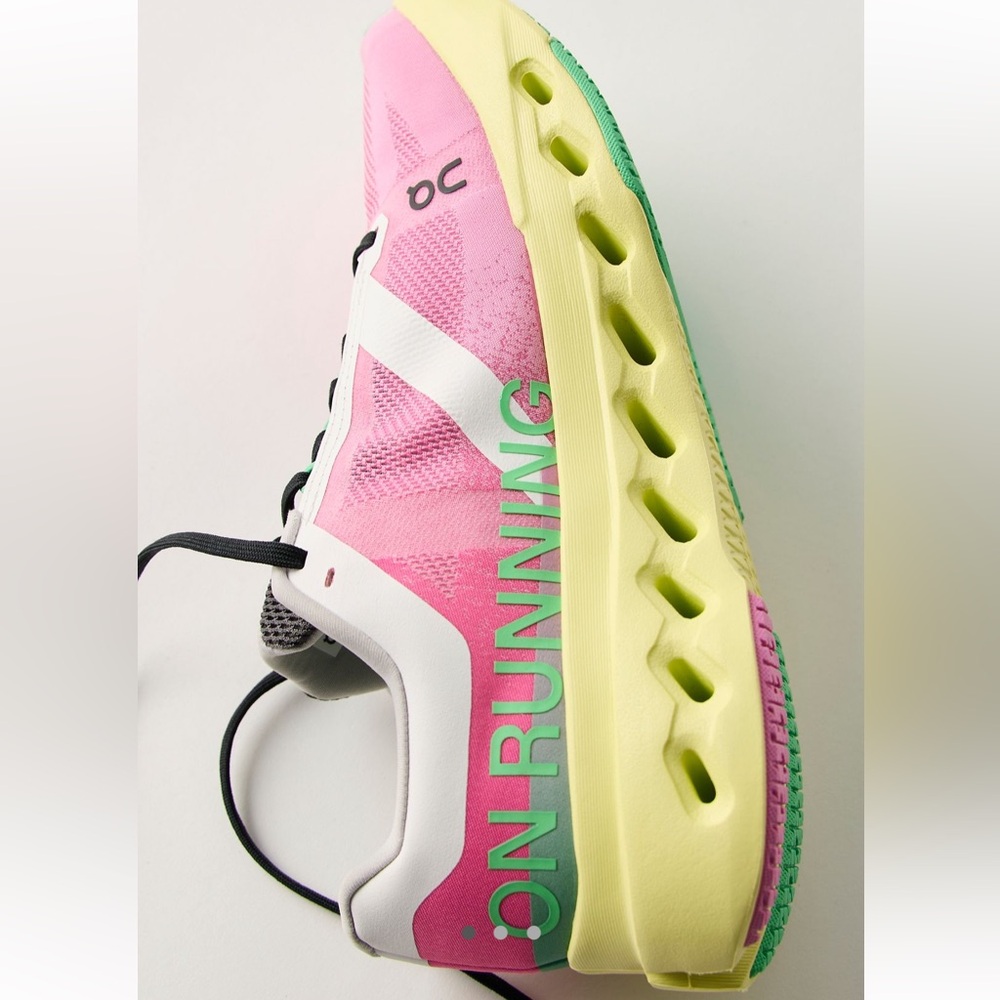 On Cloudsurfer Next Sneakers Vibrant Pink and Lime Sneakers - Picture 3 of 3